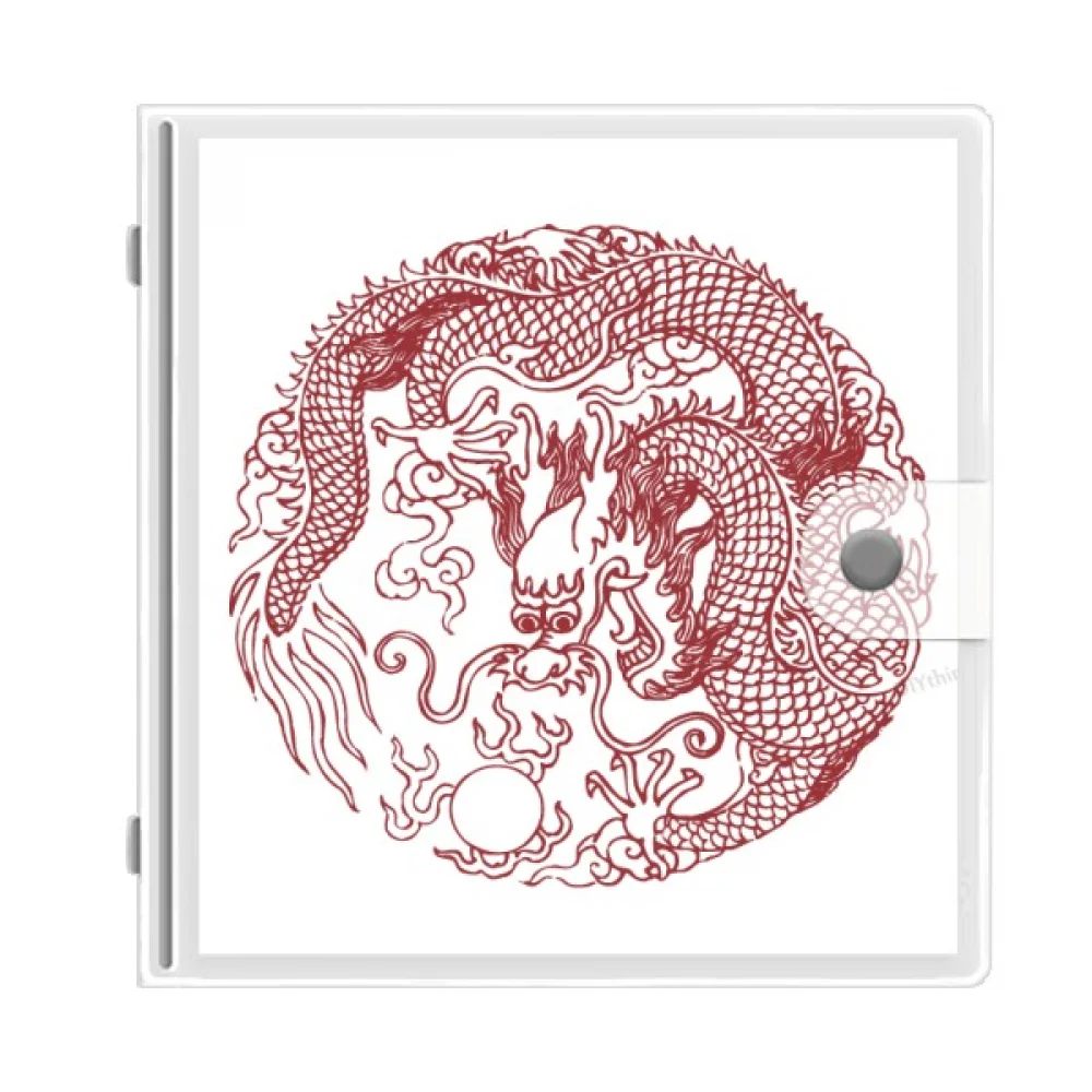 

Chinese Dragon Animal Circle Portrait Photo Album Wallet Wedding Family 4x6