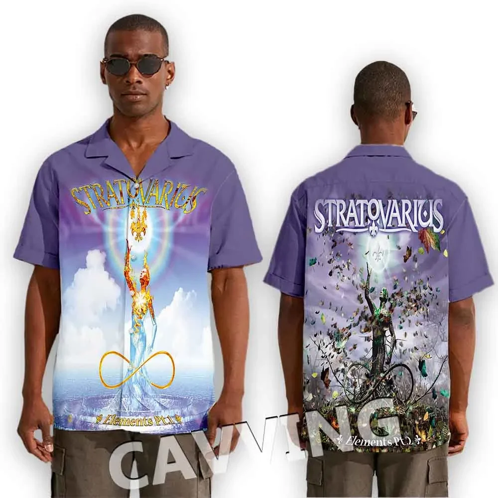 CAVVING 3D Printed  Stratovarius Band Fashion Casual Shirts Men's /Women's  Short Sleeves Loose Breathable Shirts