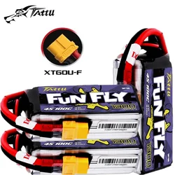 TATTU FUNFLY oryginalny bateria LiPo 14.8V 1300mAh 100C dla helikopter RC Quadcopter FPV wyścigowy części do dronów 4s drony baterii