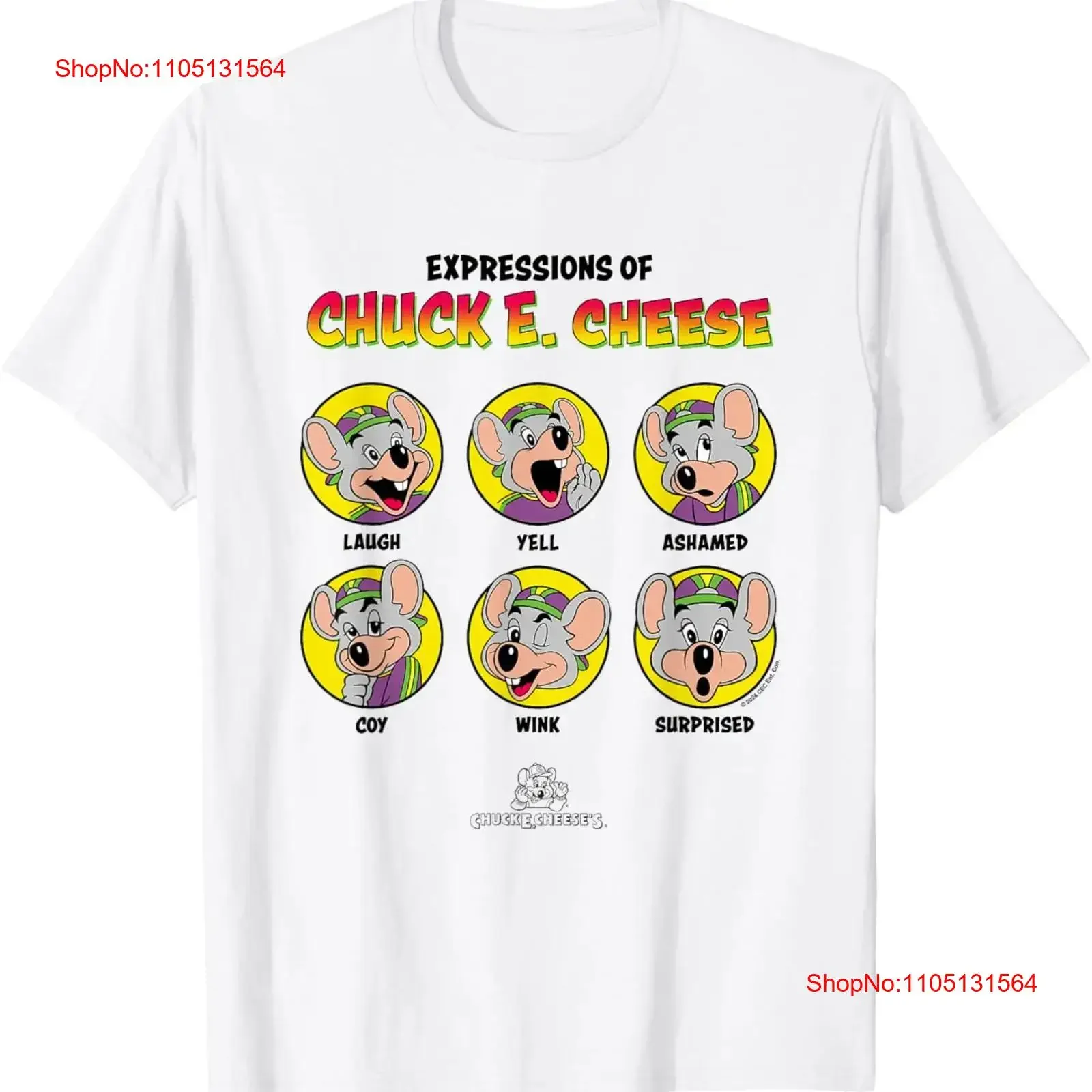 Chuck E Cheese Expressions Of Big Chest Panels T Shirt  vintage Washed Stretched designer clothes Stylish Slightly