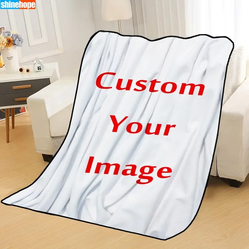 Personalized Blankets Custom DIY Blankets for Beds Soft TR DIY Your Picture Decoration Bedroom Dropshipping Throw Travel Blanket