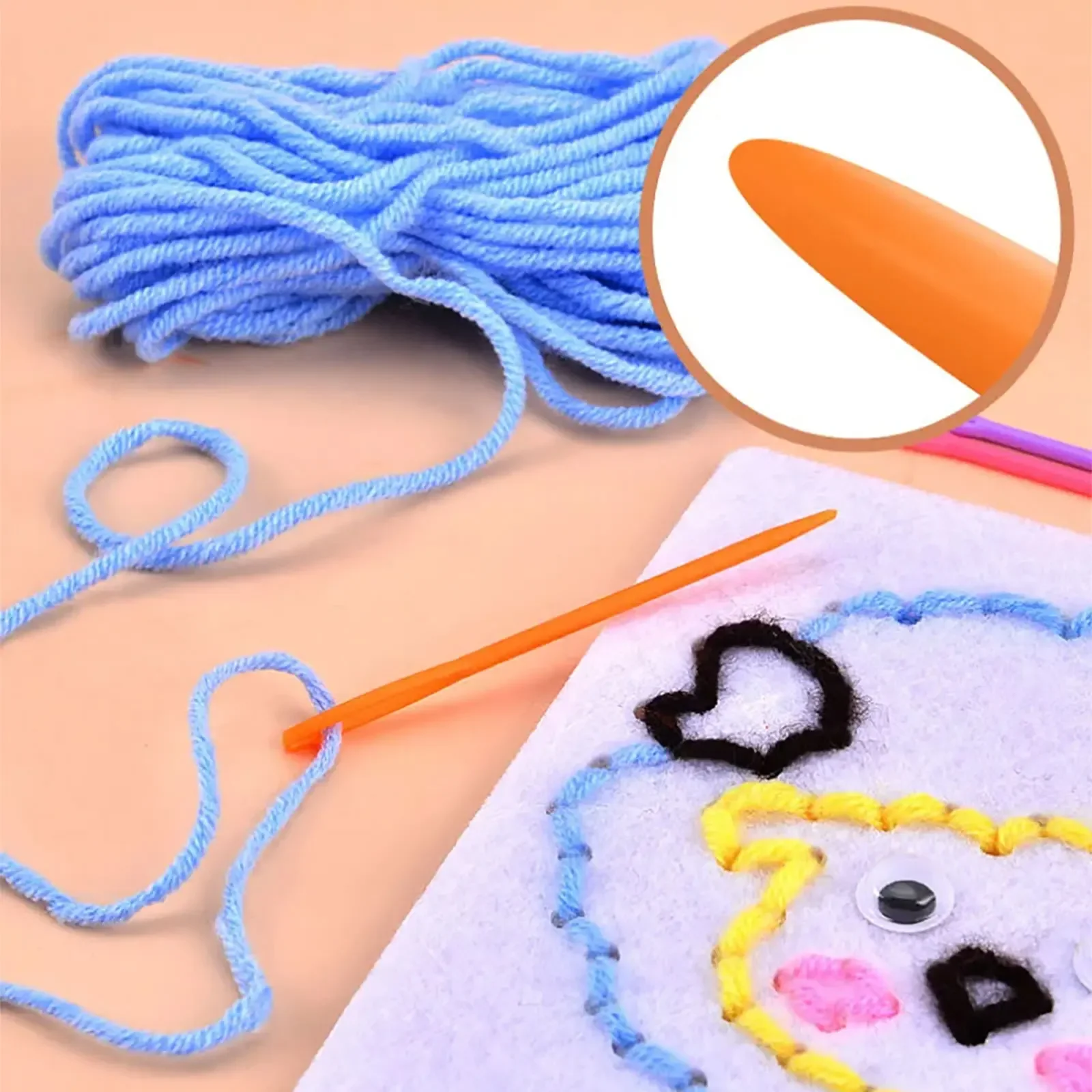 Jouets de laçage en tissu Non tissé pour enfants débutants, Kit d'artisanat de couture pour enfants, motricité Fine, planche occupée, capteur éducatif, cadeau pour enfants