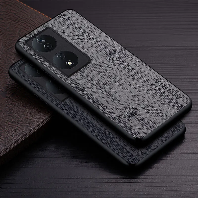 Etui na Honor X7b 5G 90 Smart wzór drewna bambusowego Skórzany pokrowiec Luksusowy pokrowiec na Honor X7b 5G 90 Smart etui capa
