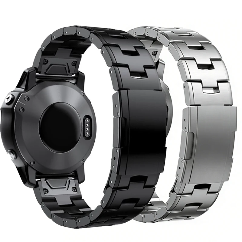 

22 26mm Titanium Quick Release Strap Bracelet For Garmin Fenix5 5XPlus 6 6XPro Tactix 7Pro Metal Wristband Easy Fit Watch Band
