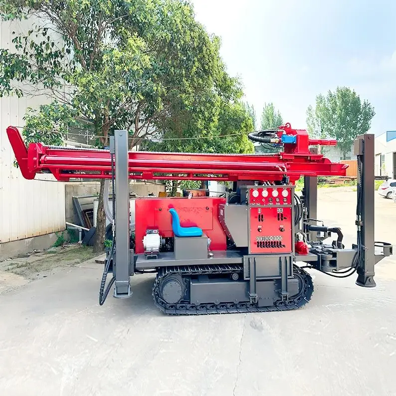 Customized Deep Well Drill Machine 160m 180m 200m Pneumatic DTH Diesel Hydraulic Portable Wheel Crawler Drill Rig