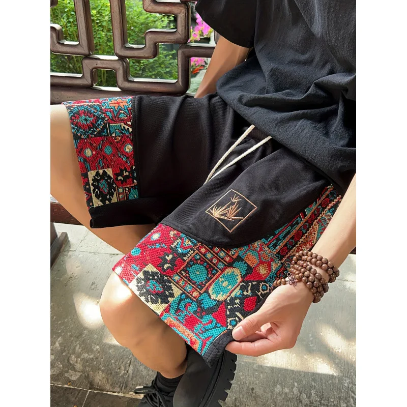 Linen Ethnic Shorts Women's Traditional Chinese Style Pants Cross-Border  Fashion Winter Collection 