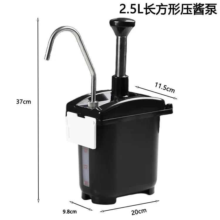 Commercial 2.5L Large‑capacity Dispensing Pump, Fructose & Juice Dispenser Bottle for Bubble Tea Shops, Food‑grade Squeeze
