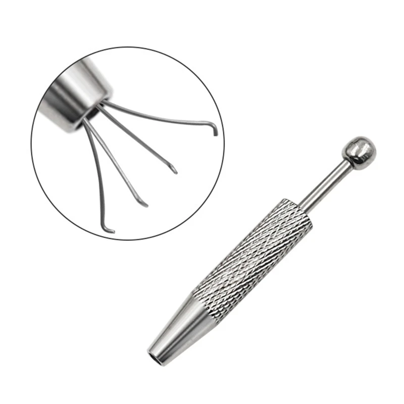 Prong Holder Professional Diamond Holder Pick-up Tool Stainless Steel 4 Prongs Diamond Claw Tweezers Parts Beads Diamond