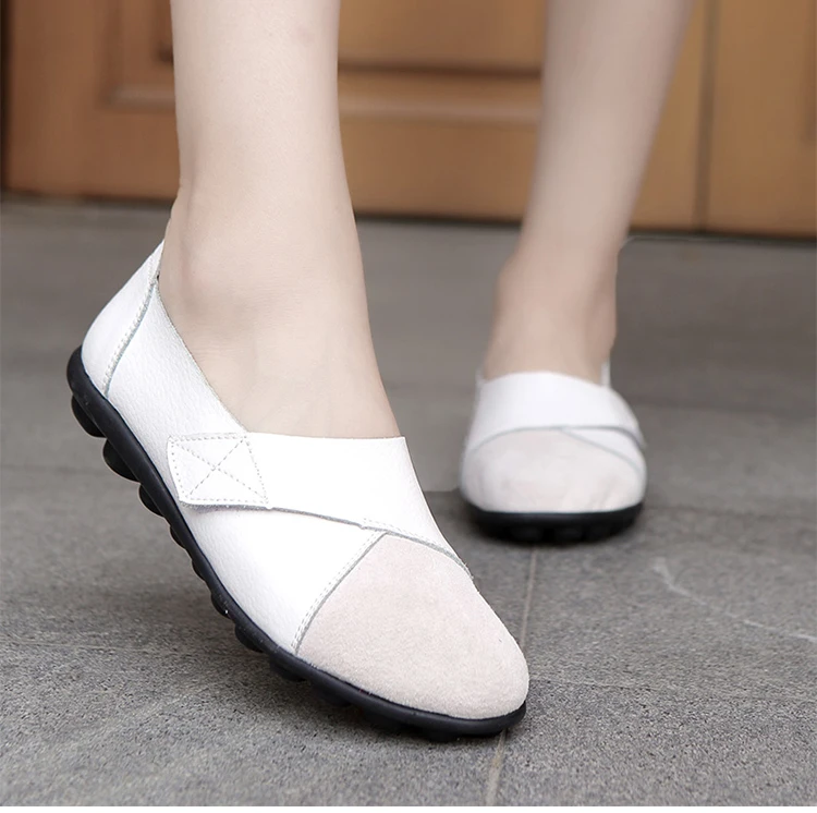 Frau Schuhe Weiche Leder Low Heels Schuhe frauen Elegante Wohnungen 2025, Casual Flache Schuhe Frauen Schuhe Neue Müßiggänger Zapatos mujer – Detail 15