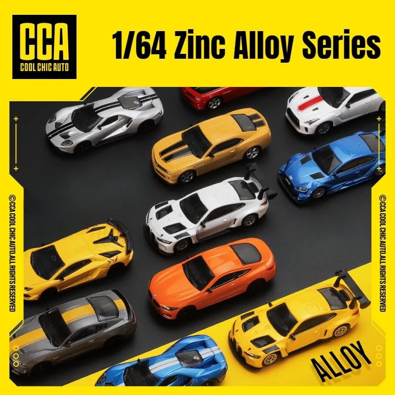 CCA 1/64 Diecast Alloy Toy Car For Children Metal BMW Audi Benz Chevrolet Ford Toyota Lexus Miniature Free Wheels Collection