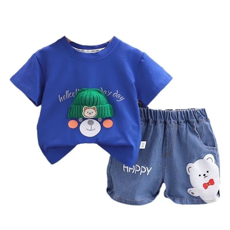 

New Summer Baby Girls Clothes Suit Children Boys T-Shirt Shorts 2Pcs/Set Infant Clothing Toddler Fashion Costume Kids Tracksuits