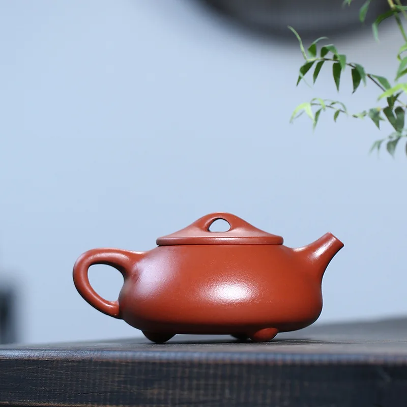 200c Yixing Famous Master Original Ore Dahongpao Purple Clay Teapot Pure Handmade Mud Painting  Stone Scoop Teapot