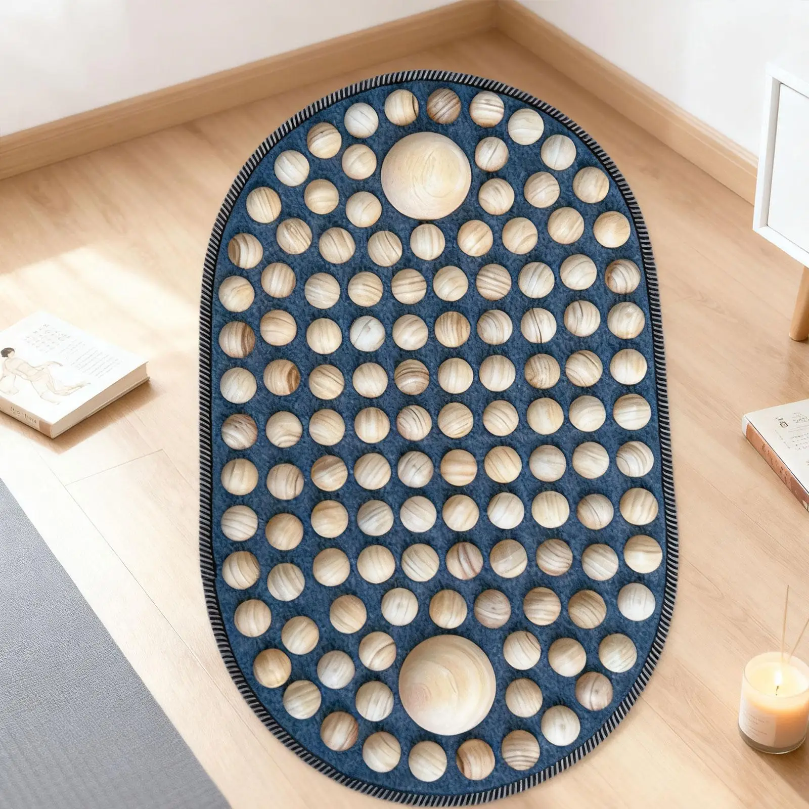 

Коврик для массажа ног, деревянный коврик для акупрессуры ног, подарки, удобный складной коврик