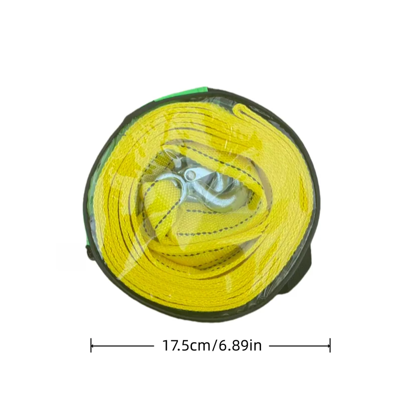 High Tension Car Towing Strap, Double-Layer Stitched Tear-Resistant Tow Rope, Universal Emergency Accessory for All Vehicles