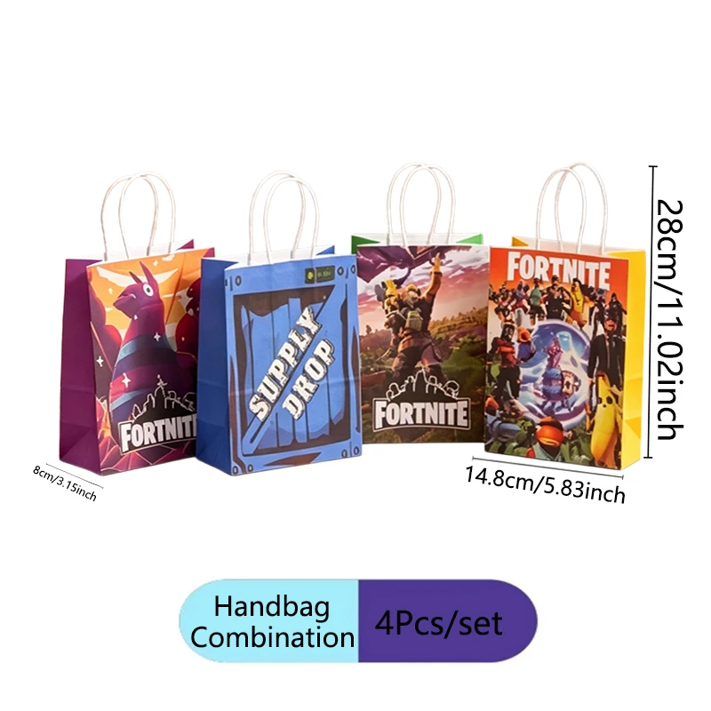 Kreative Fortnite-Papiertüte Anime-Themen-Spielproduktion Cartoon für Geburtstagsfeiern Geschenkverpackung Beutel – Detail 6