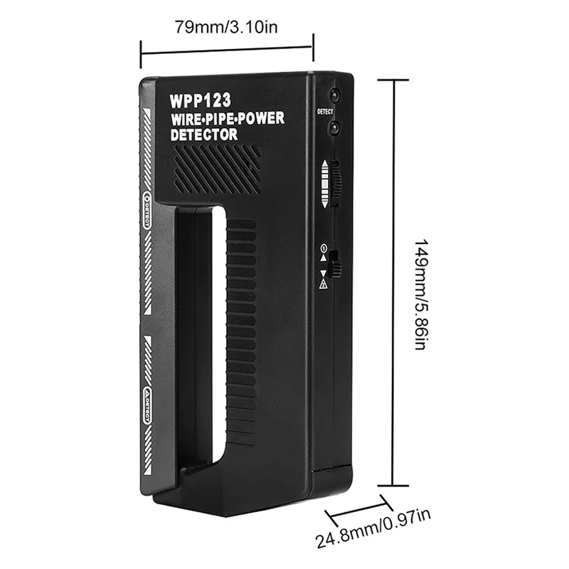 A20F-Detektor Logam Pemindai Dinding, Pemindai Dinding Multifungsi Daya Pipa Peringatan Dapat Disesuaikan Sensitivitas Tinggi, Pencari Kancing Dinding