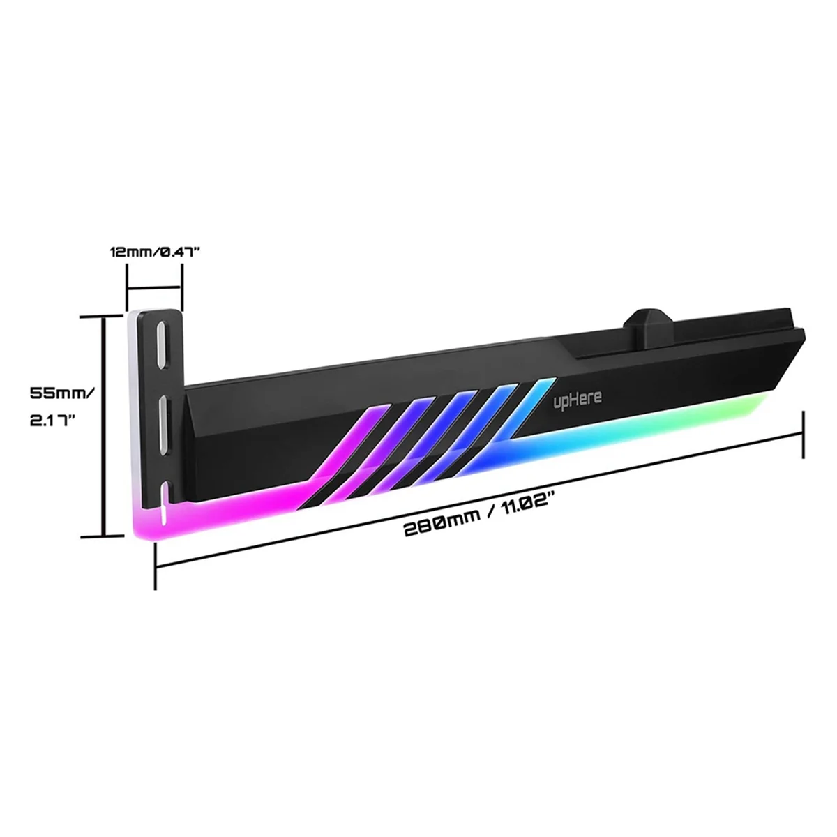 AA25  Addressable RGB Graphics Card GPU Brace Support Holder,Support Video Card Sag Holder RGB Graphics Card Bracket