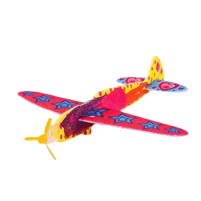 DIY Hand Throw Flying Glider Planes Foam Aircraft Model Mini Aircraft Toys Children Party Game Outdoor Toys for Kids Baby Gift