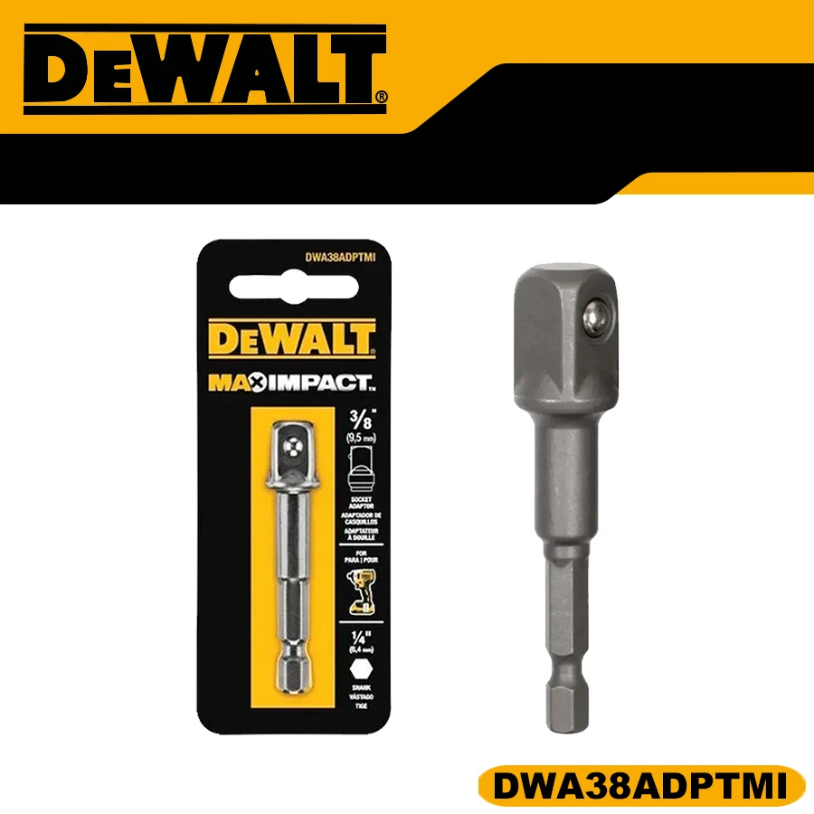 

DEWALT DWA12ADPTMI DWA38ADPTMI MAX IMPACT™ 1/4" TO SQUARE 1/2" or 3/8" ADAPTOR Driver Power Tool Accessories