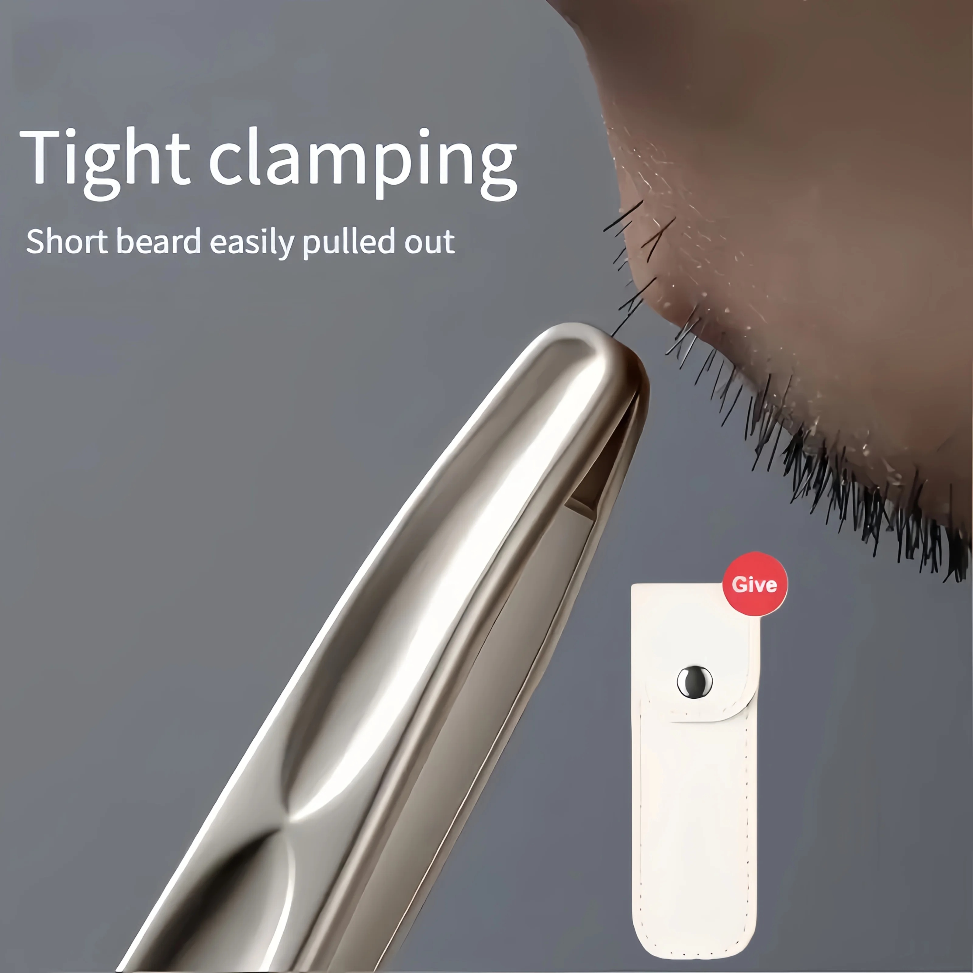 1 Premium Round-Tip Eyebrow and Facial Hair Tweezers - Seamless Grip, Precise Trimming for Short Hairs