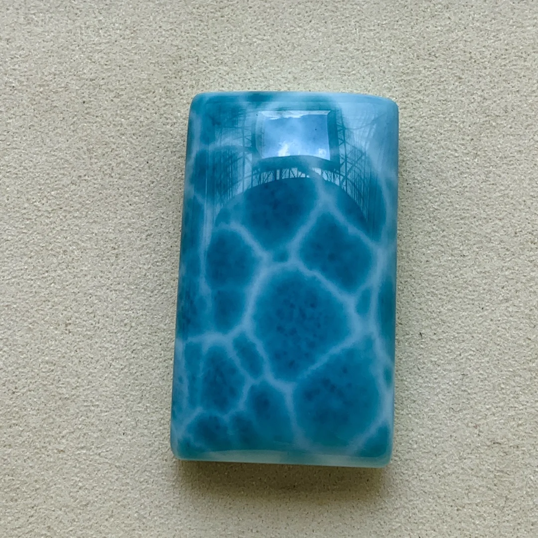 

Natural Blue Larimar Pendant Women Men Big Rectangle Larimar 43/24.9/12mm Necklace Fashion Jewelry Gemstone AAAAAA