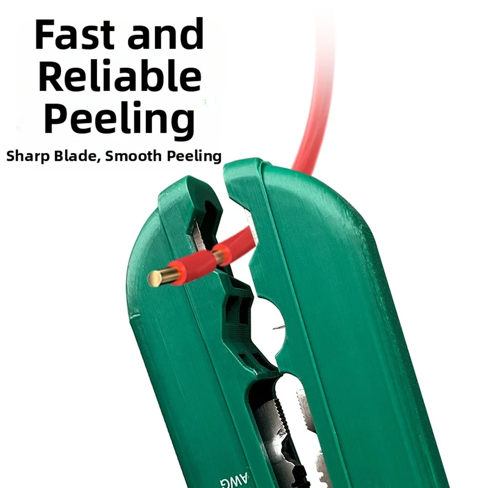 Compact Wire Stripper Cutter Crimper Tool for Electrical Work Featuring Ergonomic Handle and Safety Lock for Reliable Use
