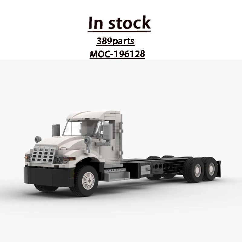 

MOC-196128 Новая классическая модель грузового полуприцепа из строительных блоков, 389 деталей, подарок для мальчиков на день рождения или Рождество
