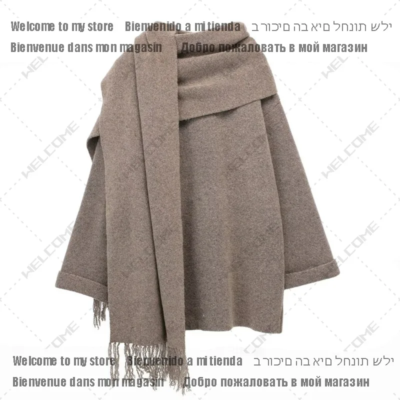 Winter New Product Women's Fashion and Casual 100 Pairs Scarf Short Knitted Coat Coat