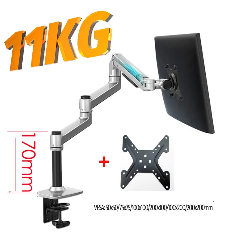 DL-8013 mechaniczna sprężyna 3-11kg 3 długie ramię zacisk 100x100 75x75 notebook mocowanie na stół 17 \