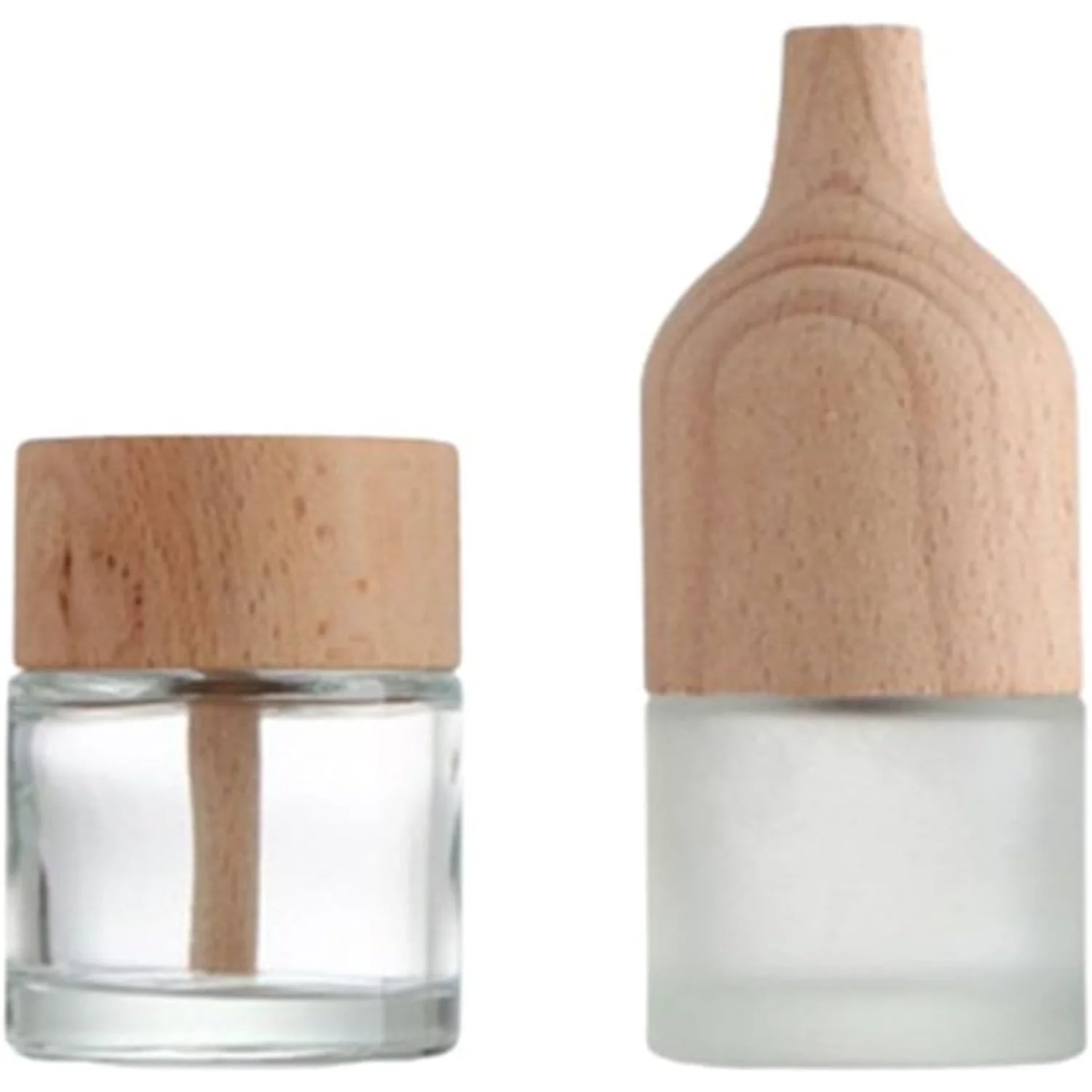 2pcs Glass  Diffuser Bottle Empty Refillable Fragrance Diffuser Jars Essential Oils Containers Aromatherapy Diffuser Bottle for