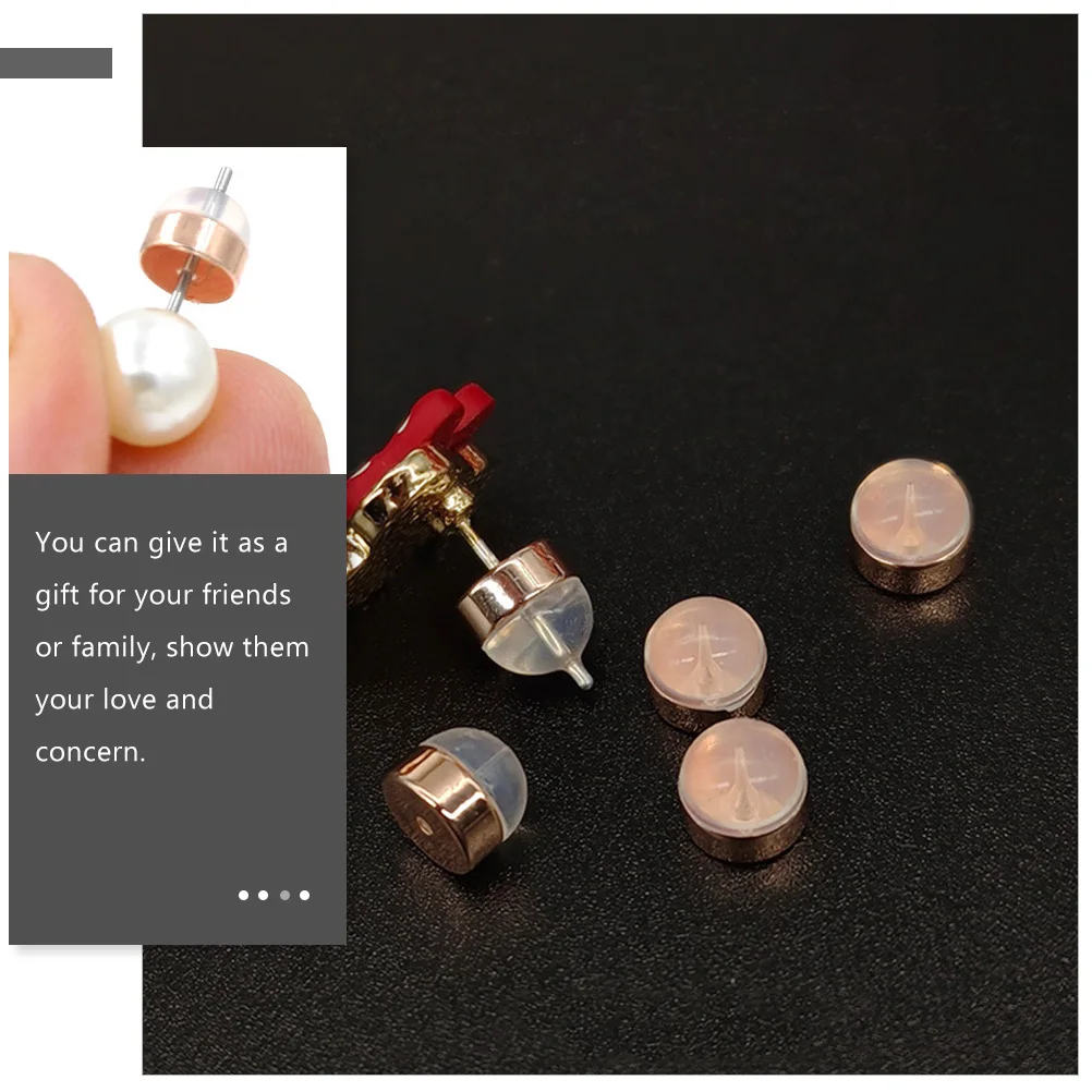 

12 шт., безопасные фиксирующие стопоры для сережек, сменные аксессуары для сережек-гвоздиков, задние стопоры для сережек «сделай сам», стопоры для сережек