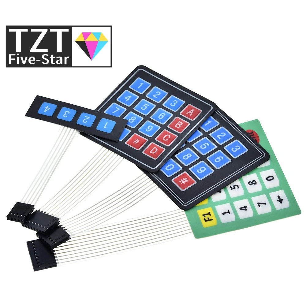 GREATZT New 4 12 16 20 Key 4*4 Membrane Switch Keypad 1x4 3x4 4x4 4*5 Matrix Array Matrix keyboard for arduino smart car