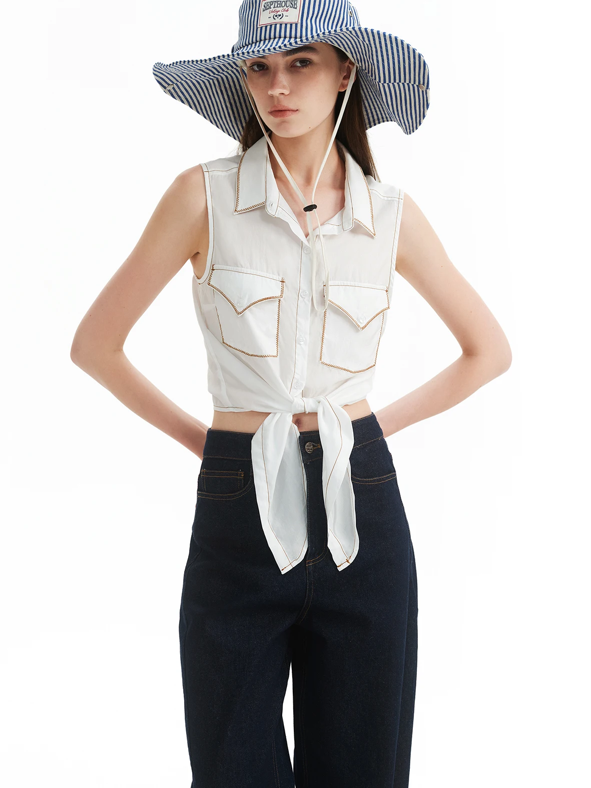 

Белый шелковый повседневный топ с завязками и поясом, прямого кроя, укороченный, из регенерированного целлюлозного волокна, для женщин