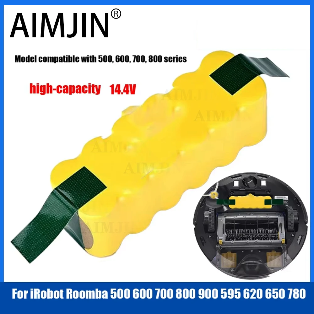 

14.4V Vacuum Cleaner Battery 9800mAh NI-MH Rechargeable Battery for IRobot Roomba 500 600 700 800 900 Series