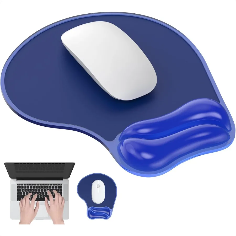 

Mouse Pad with Gel Wrist Rest Ergonomic Mouse pad Comfortable Computer Wrist port for Laptop Pain Relief Mousepad with NonSlip