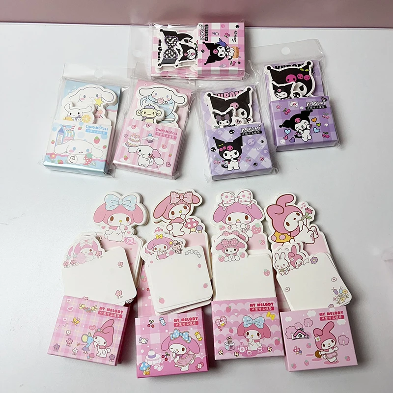 16pcs Sanrio Mini Notebook Mymelody Kuromi Cinnamoroll Memo Pads Notepads Students Stationery Planner School Supplies Wholesale