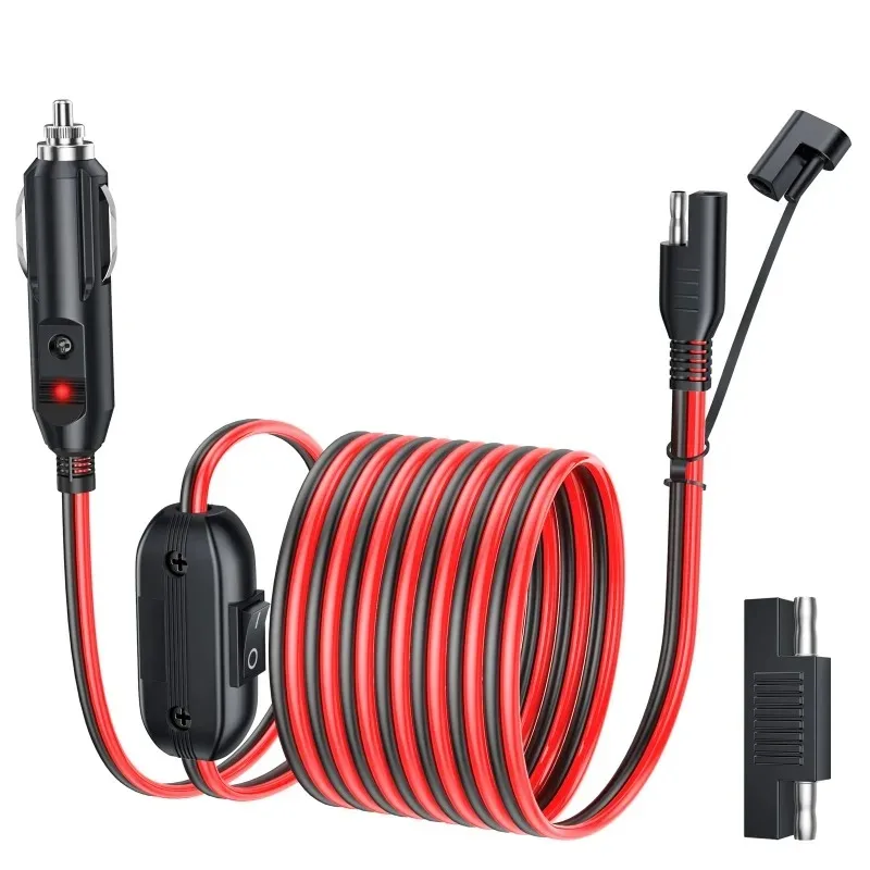 

Кабель зарядного устройства 16AWG — адаптер прикуривателя SAE с быстроразъемным механизмом и переключателем для автодома/солнечного/мотоцикла
