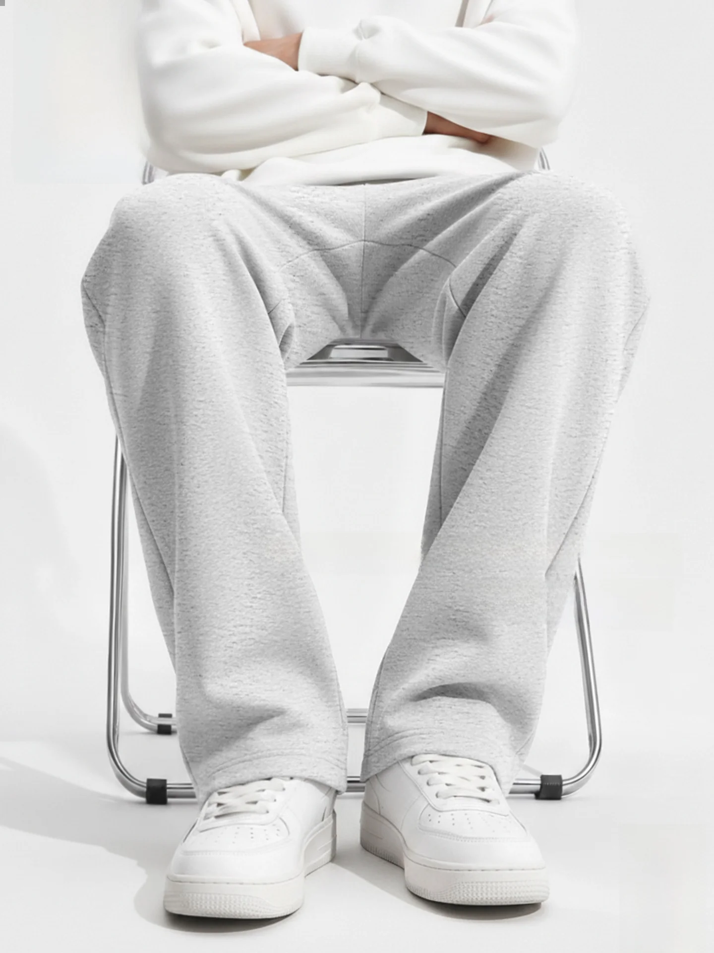 

Men's Cotton Feel Straight Leg Pants Casual Drapey Wide Leg Trousers Spring Comfortable Breathable Casual Pants