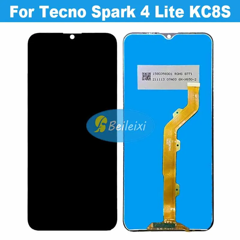 

For Tecno Spark 4 Lite KC8S LCD Display Touch Screen Digitizer Assembly