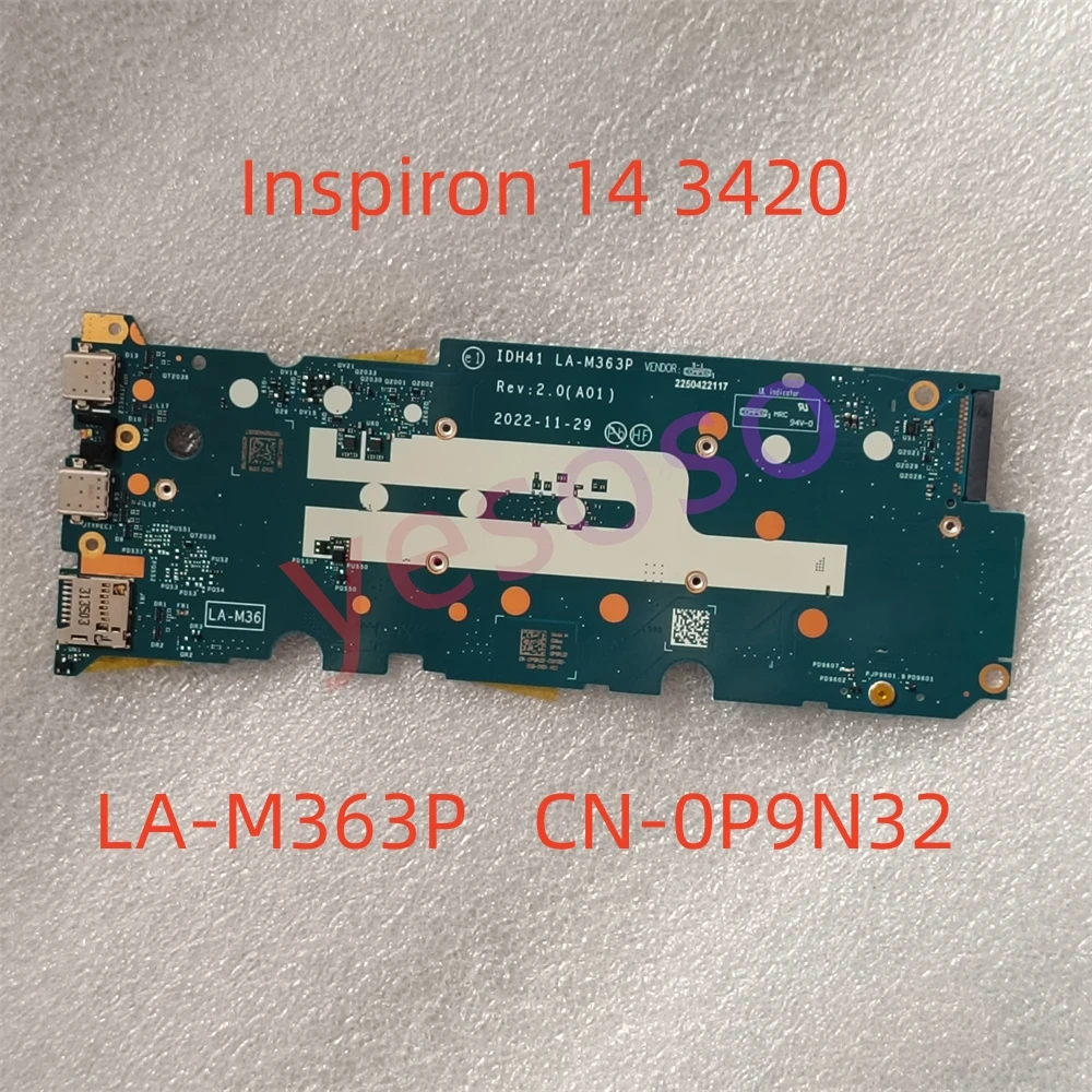 IDH41 LA-M363P For Dell Inspiron 14 3420 Qualcomm Snapdragon 8CX GEN 2 8GB RAM Motherboard P9N32 0P9N32 Laptop Mainboard