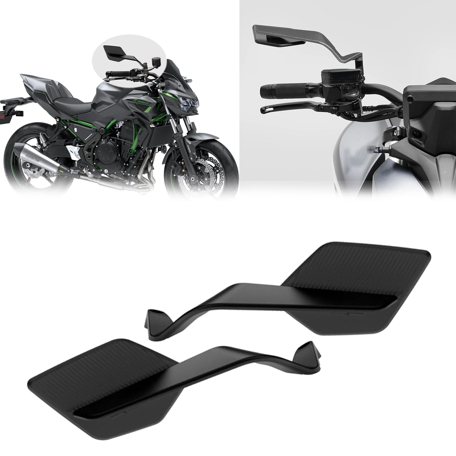 

Для Z 650 Performance 2021-2024 зеркало заднего вида уличный автомобиль регулируемое невидимое зеркало с фиксированным крылом вращающееся боковое зеркало