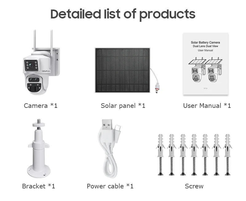 SHIWOJIA 6K 12MP 15X ZOOM Solar Camera 4G SIM /WIFI Three Lens Recording Dual Screen Human Auto Tracking Color Night Vision UBox
