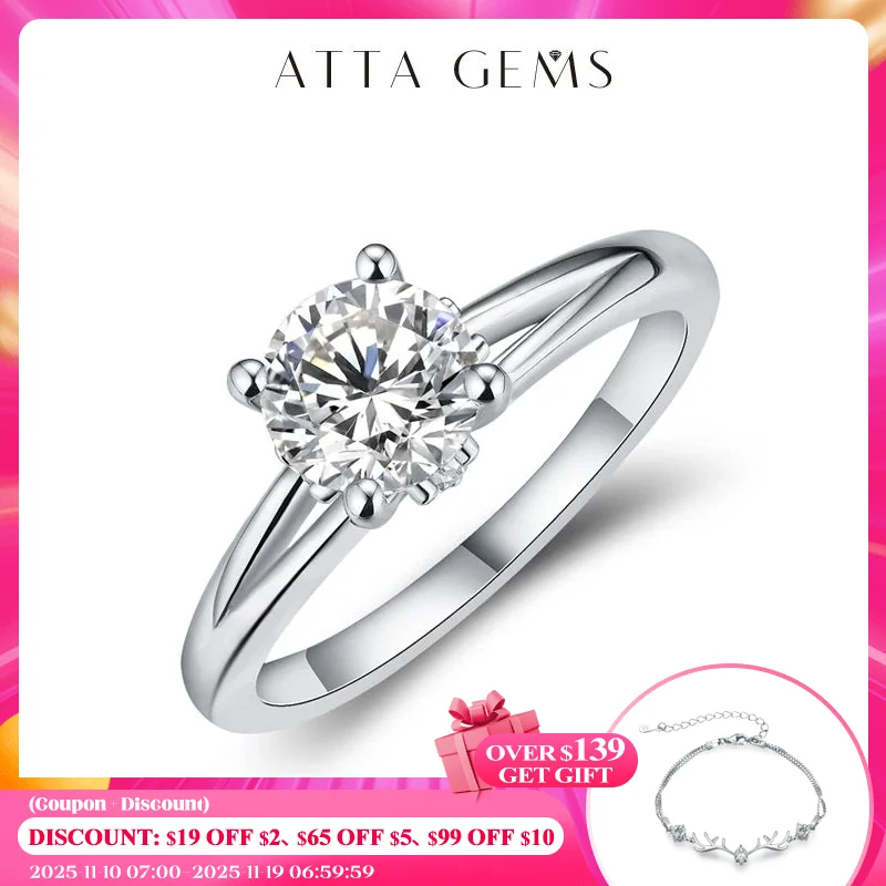 

Женские обручальные кольца из серебра 100% пробы с муассанитом, 18 к