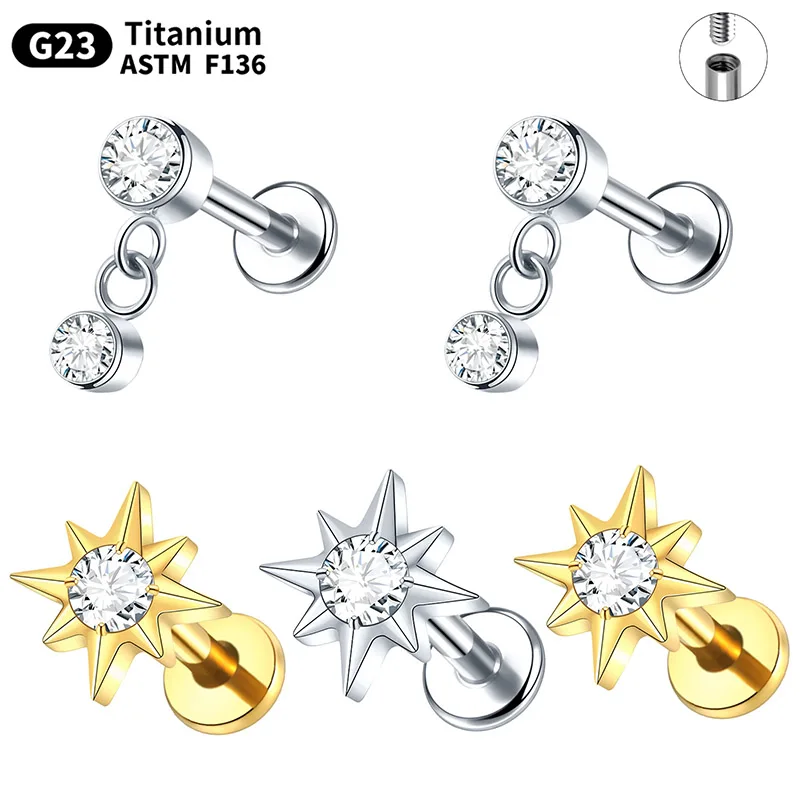 1/5Pcs Titanium 16G…