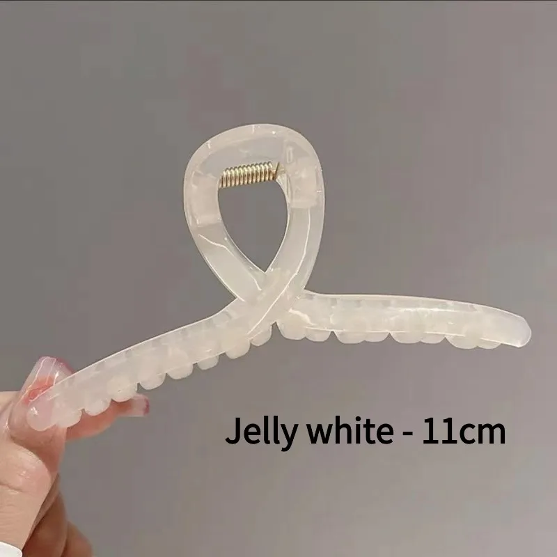 

"11cm Oversized Pure Color Korean-Style Hair Claw Clips – Cute & Fresh Cross-Design for Women & Girls (5 Pcs/Pack, 5 Colors)" ﻿