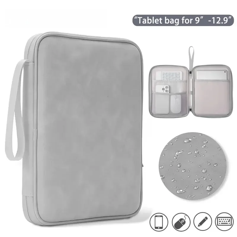 Tablet Sleeve Bag for iPad Pro 12.9 11 inch iPad 10th Air 5 4 3 10.9 10.2 inch 9th 8th 7th Generation Waterproof Zipper Pouch