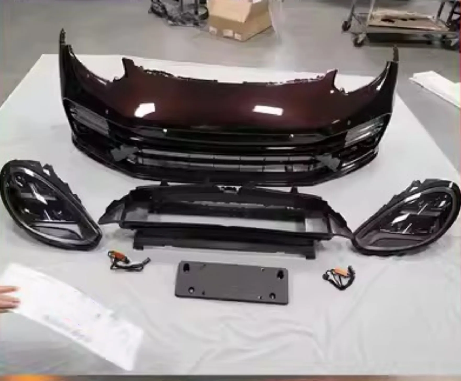 Car Body kit Front Bumper surround for Porsche Paramera 970.1 upgraded 970.2 Headlight