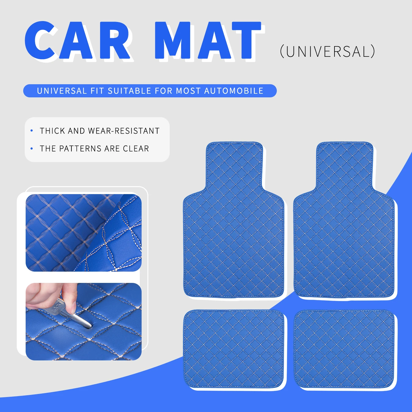 

4Pcs Car Floor Mats Universal PU Leather Waterproof Auto Foot Pad Protector Automobile Interior Car Interior Accessories XNG01-H