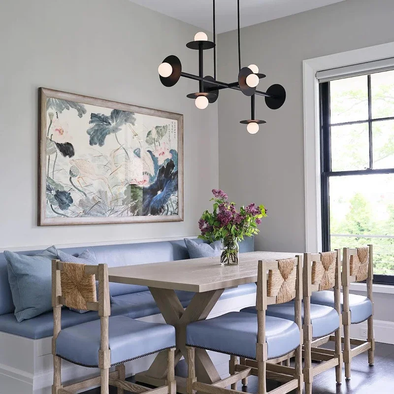 

MZISOSOD for Modern Glass Ball LED Ceiling Chandelier Black Gold for Bedroom Living Dining Room Table Pendant Lamp Light