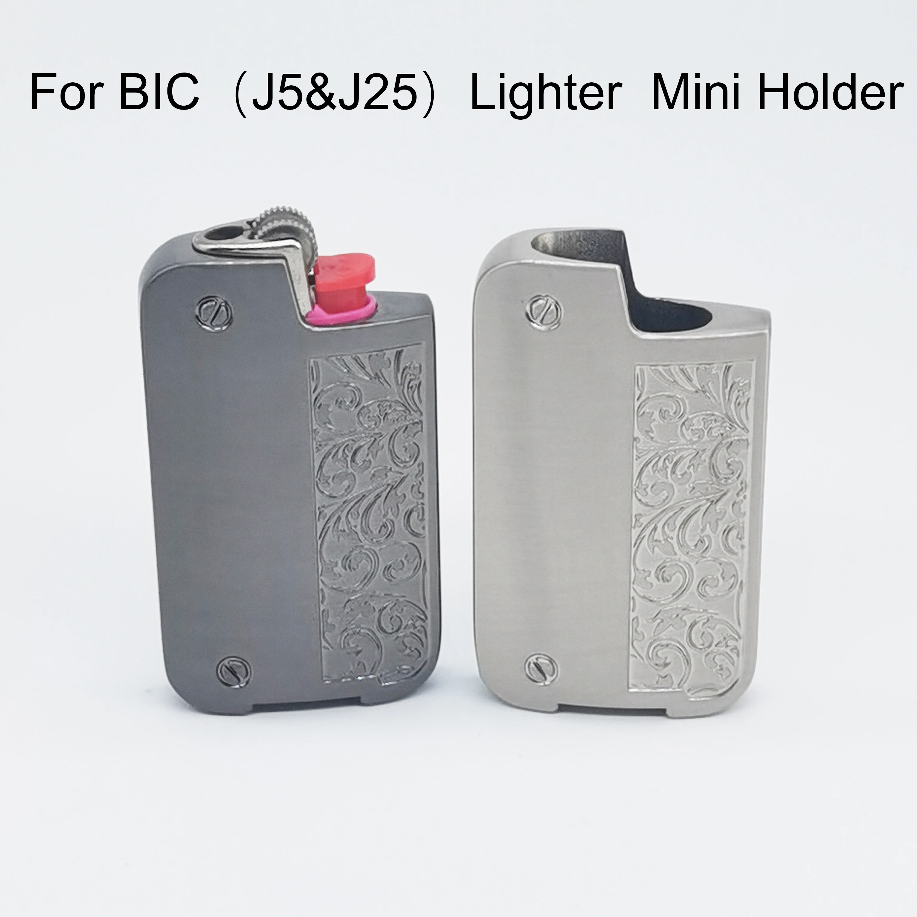 BIC Mini caja de Metal para encendedor para J5 J25 funda con diseño de flores funda decorativa elegante BIC carcasa más pequeña